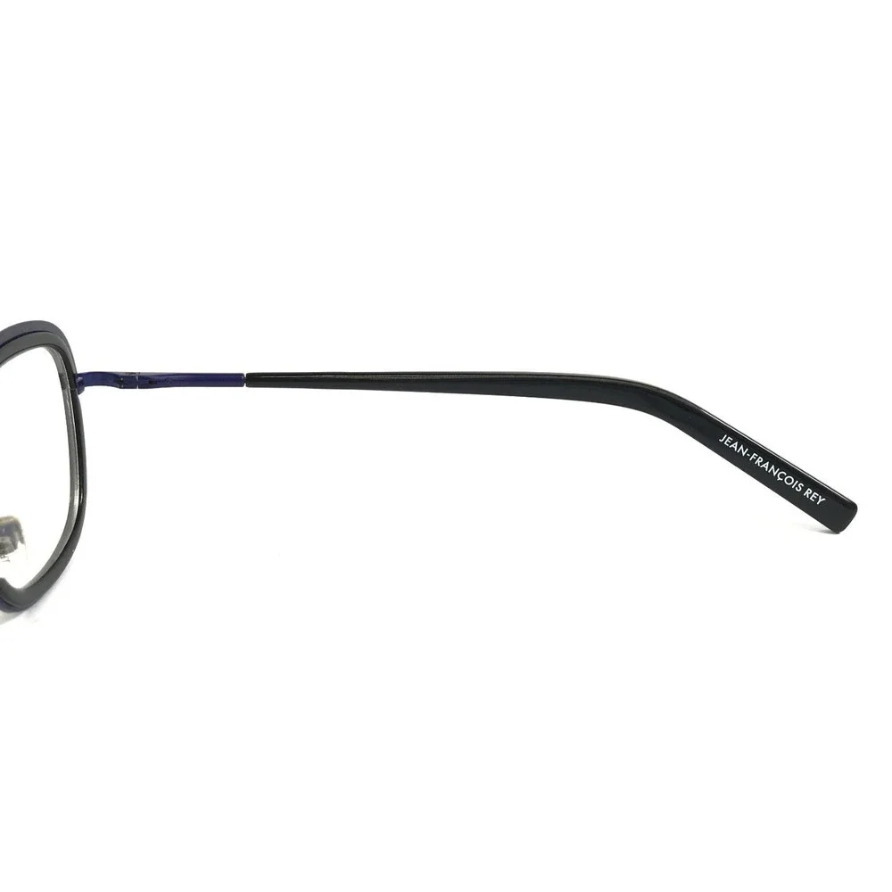 J.F. Rey Eyeglasses Frames LEGEND 0025 Shiny Black Navy Blue Modernist 48-25-148 - Picture 7 of 13